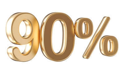 90 percent golden 3d render