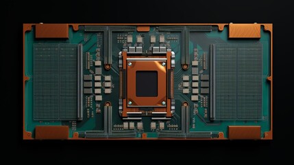 A close up of a computer chip