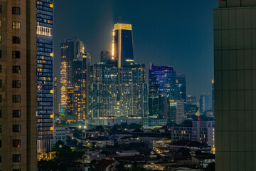 Naklejka premium Jakarta city at night