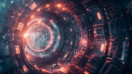 Obraz premium Future of energy: Fusion power and advanced nuclear reactors