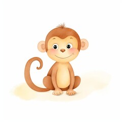 Obraz premium monkey drawing, water color style