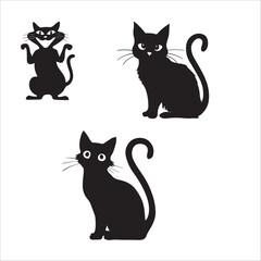 vector silhouette of a Cat