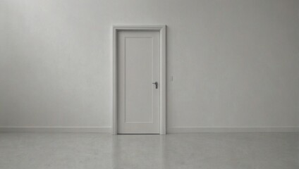 minimalist photo of a white door with white walls made by AI generative
