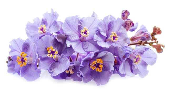 Banaba Purple Flower - Tropical Blossom in Beautiful Asia Beach. Isolated on White Background
