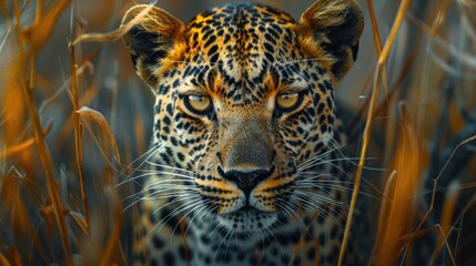 Close Up Of leopard in Tanzania Generative AI