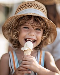 boy with ice cream
