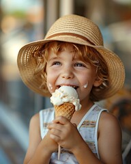 boy with ice cream