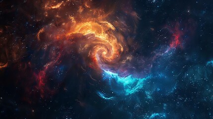 a nebula galaxy with a black hole