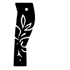 silhouette of a hand with a tattoo