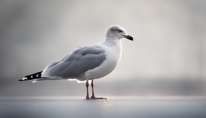 seagull, isolated white background, copy space for text
