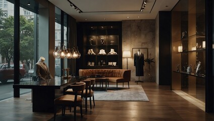 photo of a luxury boutique with a classic style made by AI generative