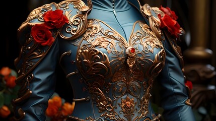 Intricate A Glimpse into the Exquisite Detail of a Historical Costume