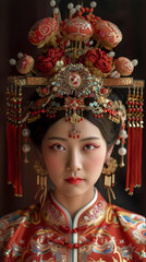 A woman in traditional Chinese clothing