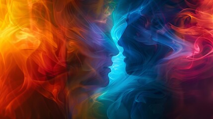 Fototapeta premium Abstract concept background showcasing the unity and harmony of humanity