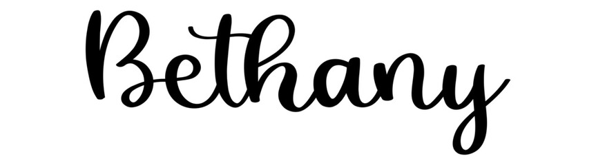 Bethany - black color - name written - ideal for websites, presentations, greetings, banners, cards, t-shirt, sweatshirt, prints, cricut, silhouette, sublimation, tag