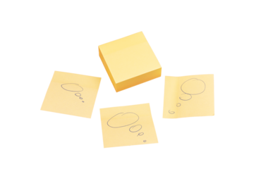 some yellow adhesive notepapers