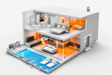 Secure wireless surveillance in smart homes with enhanced alarms and call integration, safeguarding cyber safety through independent security measures.