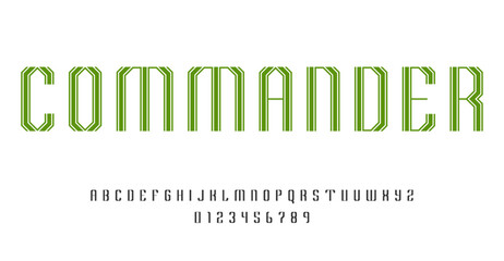 Set of alphabets fonts letters and numbers modern abstract design with lines vector illustration	
