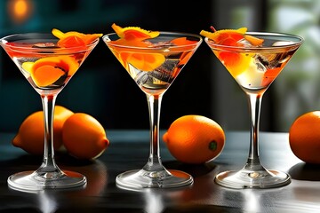 orange juice glass with oranges as an example orange juice glass  
glasses filled with recently extracted orange juice A glass filled with orange juice and oranges surrounding it

