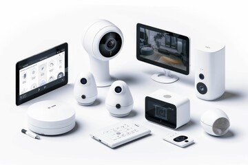 Obraz premium Expand network security with camera systems integrating AI for reliable urban surveillance, using remote administration to ensure timely alarm responses.