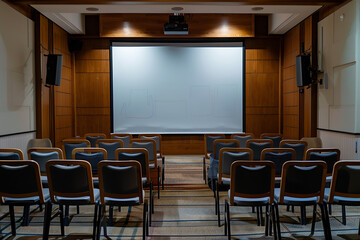 A modern meeting room with a whiteboard in the background, ideal for brainstorming and collaboration sessions