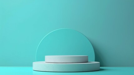 White Plate on Turquoise Table
