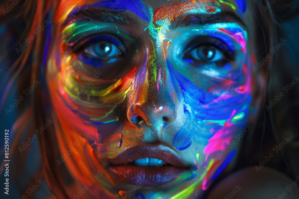 Fototapete a blurred and abstract representation with color transitions for backgrounds or layering