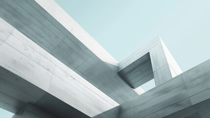 A fashionable desktop wallpaper composed of minimalist abstract architecture, used for posters, ppt background,  minimalism