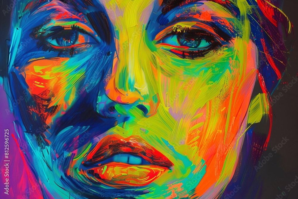 Leinwandbilder an artistic, colorful abstract gradient background mesh with a blend of vibrant hues creating a smoo