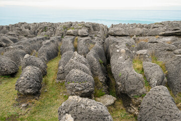 Whimsical shapes of eroded limestone rock