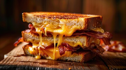 melted cheese and bacon sandwich AIG51A.