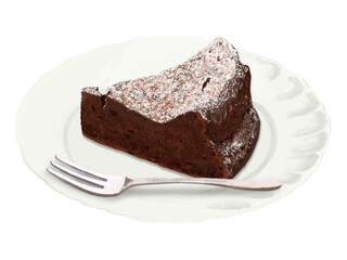 ガトーショコラ（皿、フォーク付き）