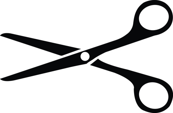 recommend clip art: Scissor sign. Flat icon style. Scissors black on transparent background. - stock vector