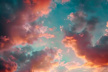  A valley, obscured by low-lying clouds, is bathed in sunlight as it fades over mountain silhouettes at dusk. Beautiful simple AI generated image in 4K, unique.