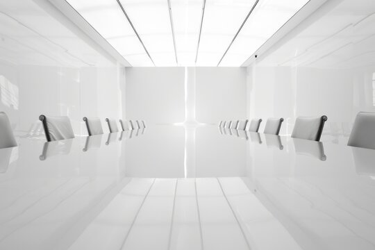 Advisory Committee Meeting in Corporate Business Room. White Presentation and Public Conceptual