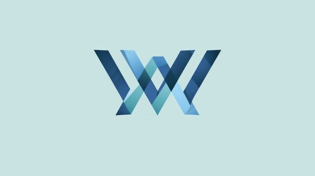 MWM Monogram Logo Concept. Business Design in Flat Blue and White with Initials MW and WMW in Text