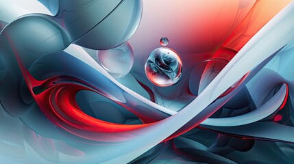 A colorful abstract painting of many spheres of different sizes and colors