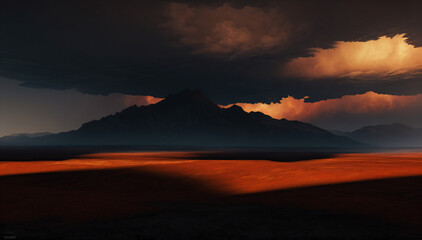 Sunset over the Mountains