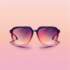 Stylish round sunglasses with different lenses. Sunglasses at sunny summer day near the ocean. Polarized sunglasses. Summer vibes. High quality AI generated image
