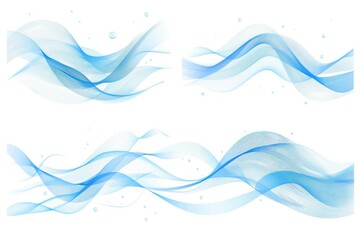 Abstract blue waves on a white background. Perfect for graphic design projects