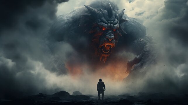 A lone adventurer stands before an `Zym lsh'n wHsh.