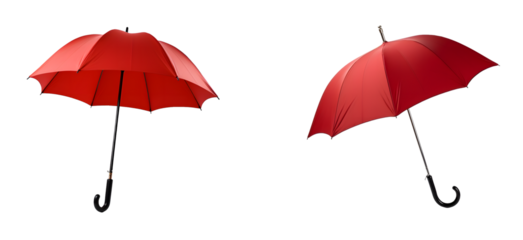 red umbrella isolated on white background