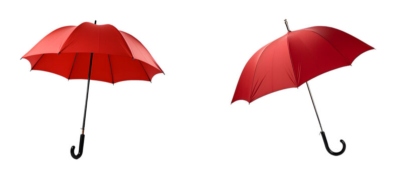 red umbrella isolated on white background