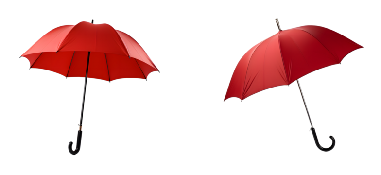 red umbrella isolated on white background
