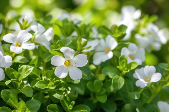 Bacopa Monnieri: Ornamental Flowers Chaenostoma Cordatum for Alternative Medicine and Gardening
