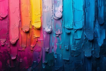 Bold pink and blue oil paint strokes with a thick, texture-rich application, ideal for a creative...