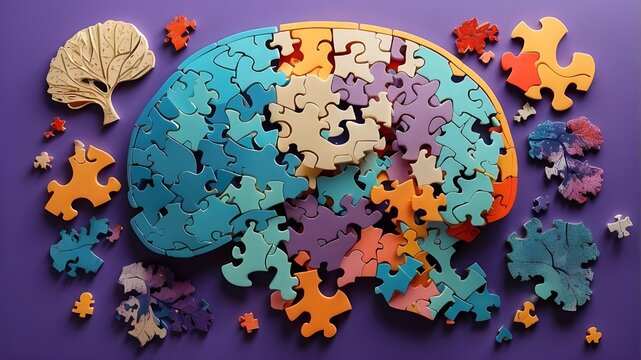 Alzheimer's disease, Parkinson's disease, memory loss disorder, Alzheimer's awareness day, generative AI, and a brain with puzzle pieces