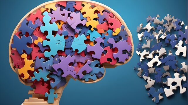 Alzheimer's disease, Parkinson's disease, memory loss disorder, Alzheimer's awareness day, generative AI, and a brain with puzzle pieces - Powered by Adobe