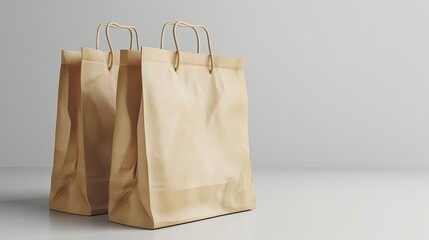 Charming 3D Brown Bag Mockup