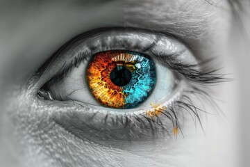 Naklejka premium Colorblind Vision Comparison: Before and After Simulation of Colours for Blind Viewers Using